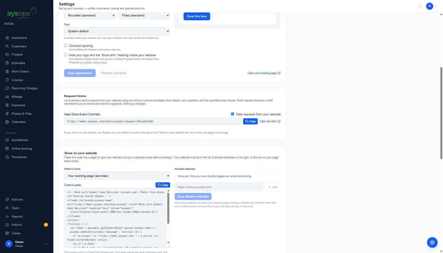 Request forms